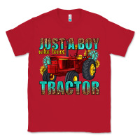 Red just a boy who loves tractor Classic Tee - texasbilliewilder
