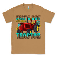 Toasted Coconut just a boy who loves tractor Classic Tee - texasbilliewilder