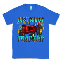 True Royal just a boy who loves tractor Classic Tee - texasbilliewilder