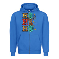 True Royal Gemstone And Reindeer Christmas Ho Ho Ho Zipper Hoodie - RanaPortraitStore