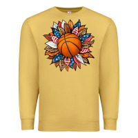 Basketball Sunflower Premium Sweatshirt | Teevron