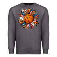 Charcoal Heather basketball sunflower Premium Sweatshirt - HRA Design Shop
