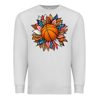Dove Grey basketball sunflower Premium Sweatshirt - HRA Design Shop