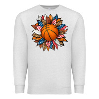 Oatmeal Heather basketball sunflower Premium Sweatshirt - HRA Design Shop