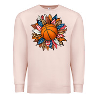 Pale Pink basketball sunflower Premium Sweatshirt - HRA Design Shop