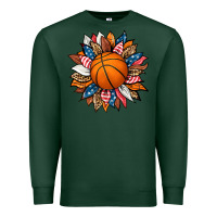 Sports Green basketball sunflower Premium Sweatshirt - HRA Design Shop