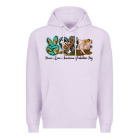 Lilac peace love yorkshire pig Premium Hoodie - LillyAllenDesigns