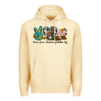 Pina Colada peace love yorkshire pig Premium Hoodie - LillyAllenDesigns