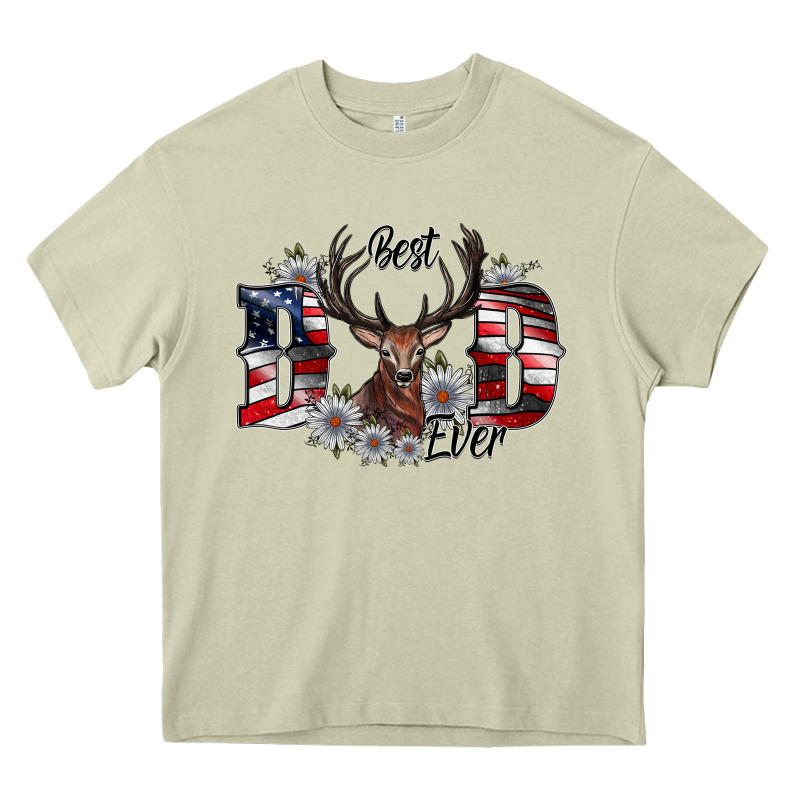 Best Dad Ever Heavy Core Tee by CowhideDigitalArt | Teevron