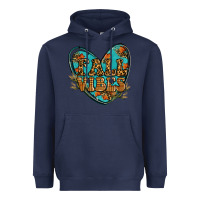 Navy fall vibes heart Heavyweight Hoodie - RanaPortraitStore
