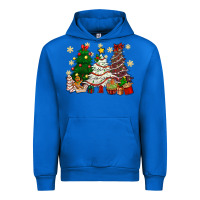Cobalt Cake Christmas trees Urban Hoodie - NancyCooperArtShop
