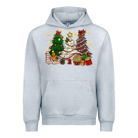 Heather Grey Cake Christmas trees Urban Hoodie - NancyCooperArtShop