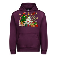 Mauve Wine Cake Christmas trees Urban Hoodie - NancyCooperArtShop