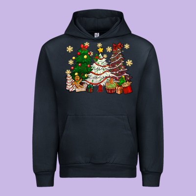 Cake Christmas Trees Urban Hoodie Designed By Nancycooperartshop