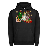Pigment Black Cake Christmas trees Urban Hoodie - NancyCooperArtShop