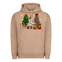 Pigment Burro Cake Christmas trees Urban Hoodie - NancyCooperArtShop