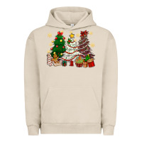 Pigment French Oak Cake Christmas trees Urban Hoodie - NancyCooperArtShop