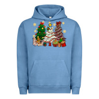 Pigment Pebble Blue Cake Christmas trees Urban Hoodie - NancyCooperArtShop