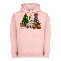 Pigment Salmon Cake Christmas trees Urban Hoodie - NancyCooperArtShop