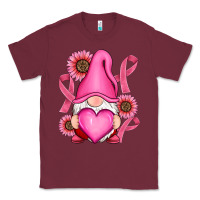 Burgundy Breast Cancer gnomes Classic Tee - RanaPortraitStore