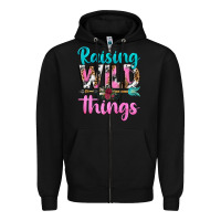 Black raising wild things Zipper Hoodie - texasbilliewilder