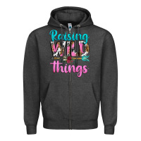 Charcoal Heather raising wild things Zipper Hoodie - texasbilliewilder