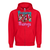Red raising wild things Zipper Hoodie - texasbilliewilder