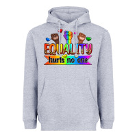 Heather Grey equality hurts no one Heavyweight Hoodie - Zillion Design Studio