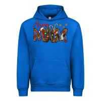 Cobalt Christmas Army Mom Urban Hoodie - NancyCooperArtShop