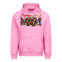 Fuchsia Pink Christmas Army Mom Urban Hoodie - NancyCooperArtShop