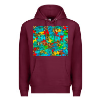 Burgundy autism awareness puzzle Premium Hoodie - BarkalooDesign