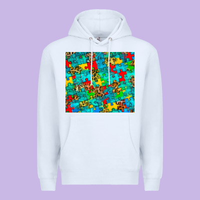 Autism Awareness Puzzle Premium Hoodie Designed By Barkaloodesign