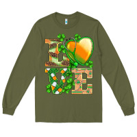Army Green st.patricks nurse love heart stethoscope Long Sleeve Tee - BarkalooDesign