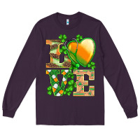 Plum st.patricks nurse love heart stethoscope Long Sleeve Tee - BarkalooDesign