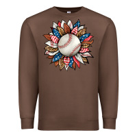 Chestnut baseball sunflower Premium Sweatshirt - HRA Design Shop