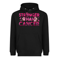 Black Stronger Than Cancer Heavyweight Hoodie - texasbilliewilder