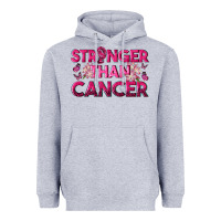 Heather Grey Stronger Than Cancer Heavyweight Hoodie - texasbilliewilder