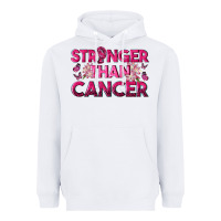 White Stronger Than Cancer Heavyweight Hoodie - texasbilliewilder