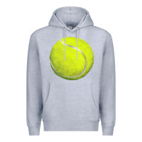 Heather Grey tennis bal Premium Hoodie - BarkalooDesign