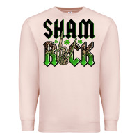Pale Pink St. Patrick's shamrock Premium Sweatshirt - OliviaCreatesArt