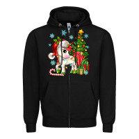 Black Christmas unicorn Zipper Hoodie - Zillion Design Studio