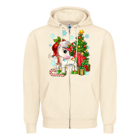 Sandshell Christmas unicorn Zipper Hoodie - Zillion Design Studio