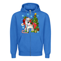 True Royal Christmas unicorn Zipper Hoodie - Zillion Design Studio