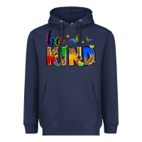 Navy be kind Heavyweight Hoodie - Zillion Design Studio