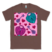 Valentines Day Lock And Key Seamless Pattern Classic Tee | Teevron