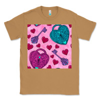 Toasted Coconut valentines day lock and key seamless pattern Classic Tee - BundleAndBundleShop