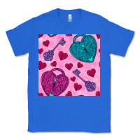 True Royal valentines day lock and key seamless pattern Classic Tee - BundleAndBundleShop