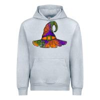 Heather Grey Spider Web Witch Hat Urban Hoodie - Jasminsmagicworld