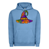 Pigment Pebble Blue Spider Web Witch Hat Urban Hoodie - Jasminsmagicworld
