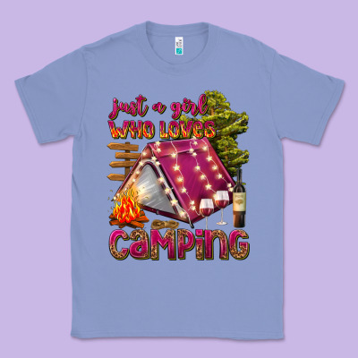 Just A Girl Who Loves Camping Classic Tee Designed By Texasbilliewilder